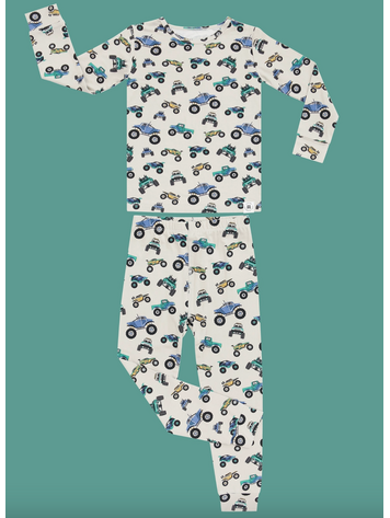 SWEET BAMBOO Monster Truck Pajama Set