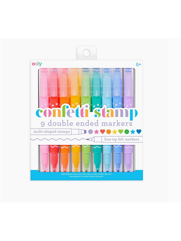 OOLY Confetti Stamp: Double-Ended Markers