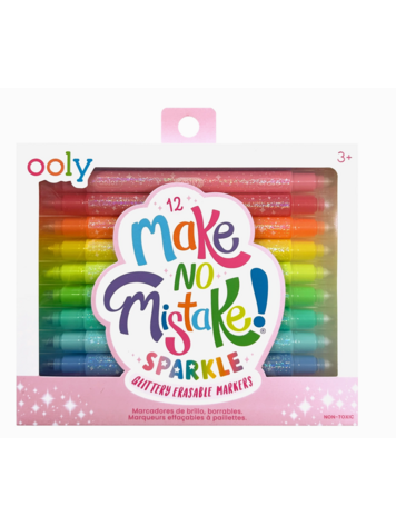 OOLY Make No Mistake!: Glittery Erasable Markers
