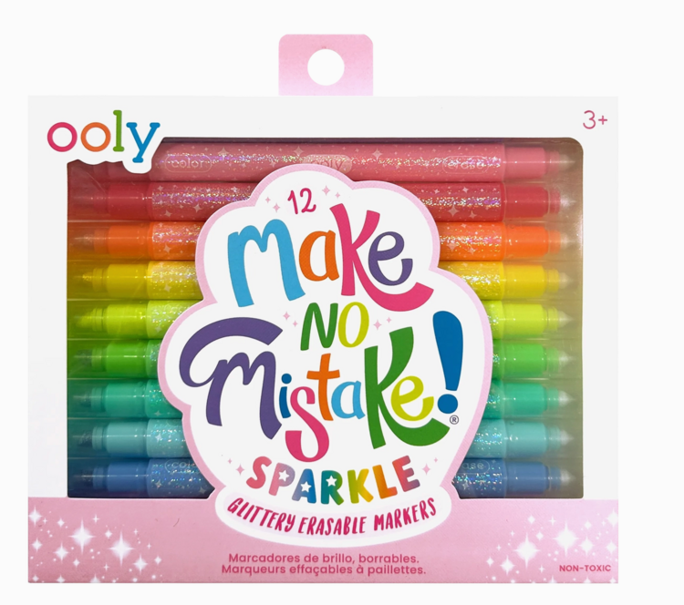 OOLY Make No Mistake!: Glittery Erasable Markers