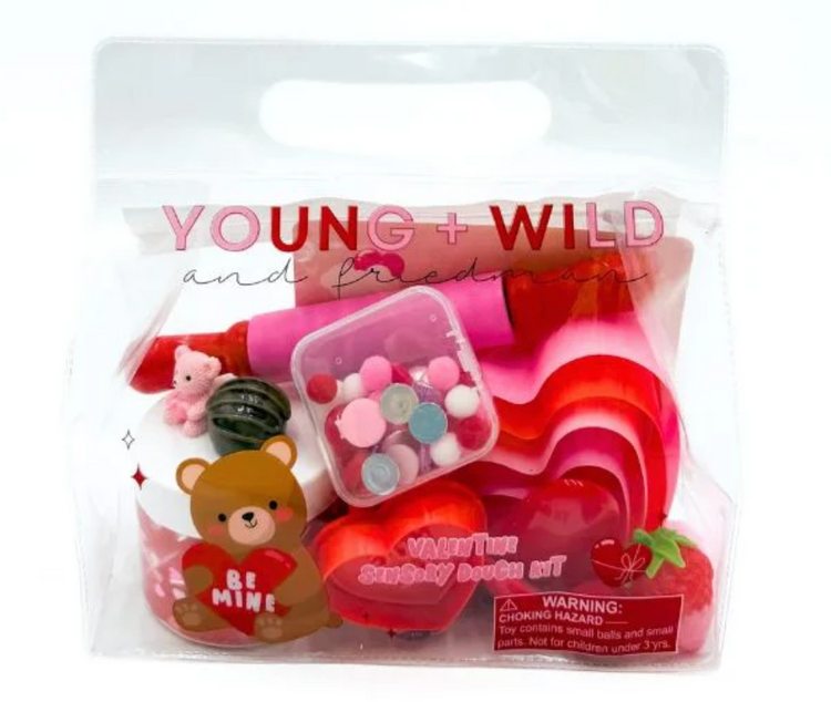 YOUNG + WILD AND FRIEDMAN Sensory Dough Bag - Valentine's Day