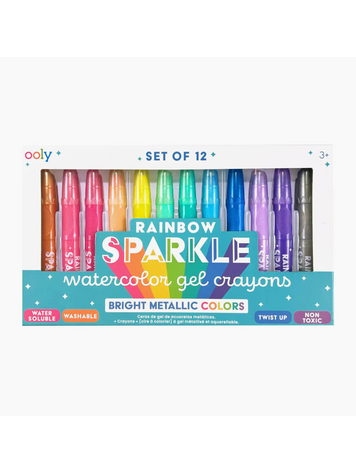 OOLY Rainbow Sparkle Metallic Watercolor Gel Crayons