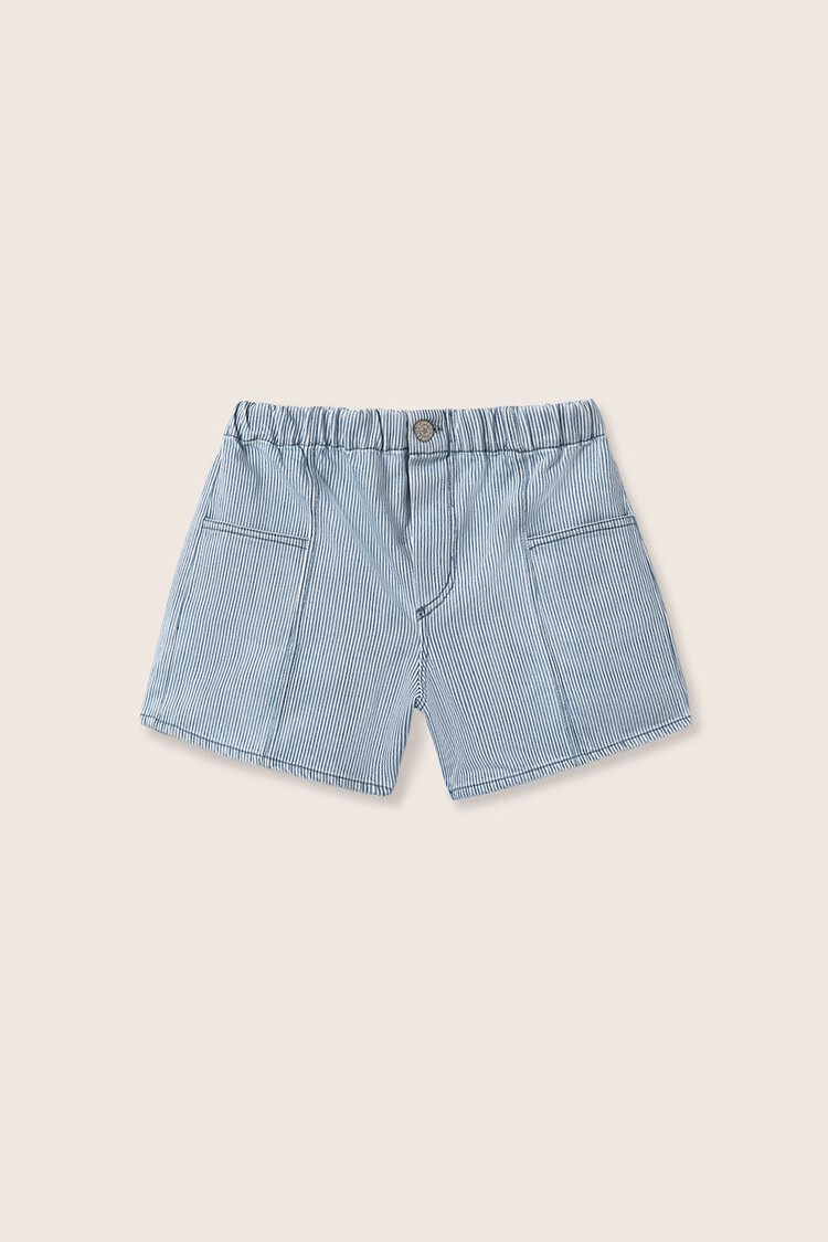 COZMO Amber Striped Denim Shorts