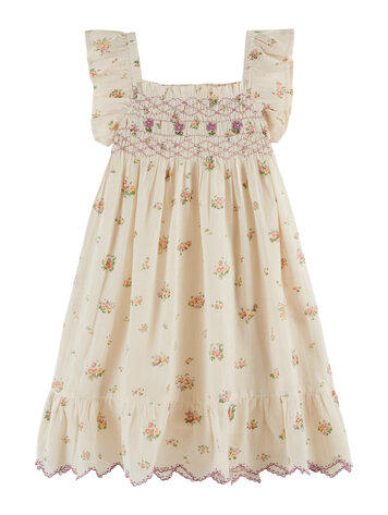 EMILE ET IDA Embroidered Smocked Dress