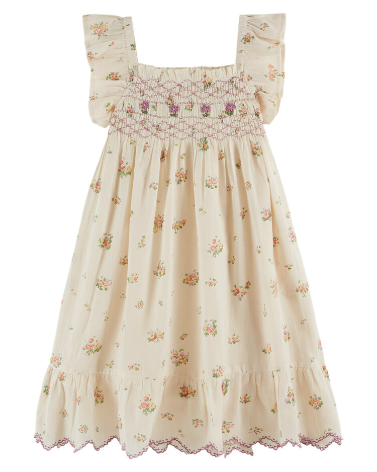 EMILE ET IDA Embroidered Smocked Dress