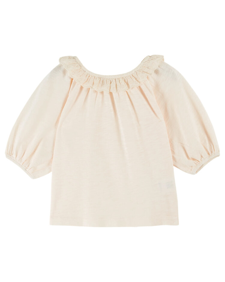 EMILE ET IDA Embroidered Slub Tee