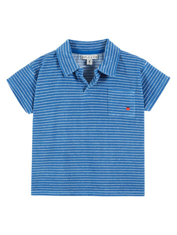 EMILE ET IDA Striped Terry Polo