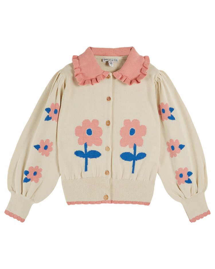 EMILE ET IDA Flowers Cardigan