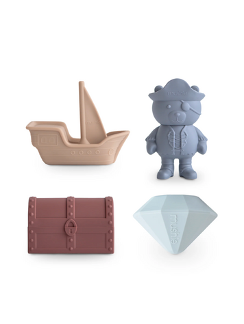 MUSHIE Pirate Mold Free Bath Play Set