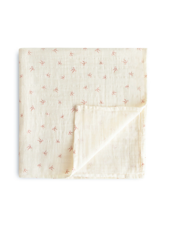 MUSHIE Organic Swaddle Blanket - Bows