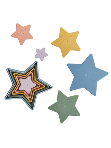 MUSHIE Nesting Stars Toy - Retro