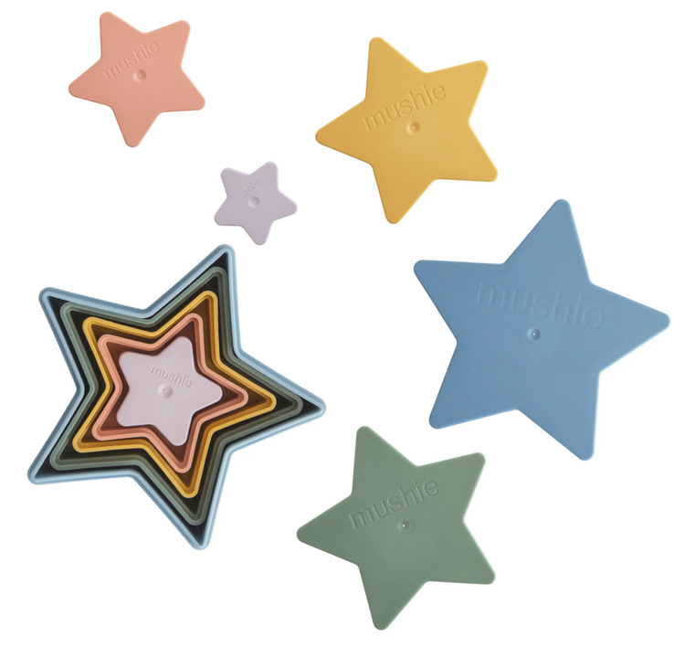 MUSHIE Nesting Stars Toy - Retro