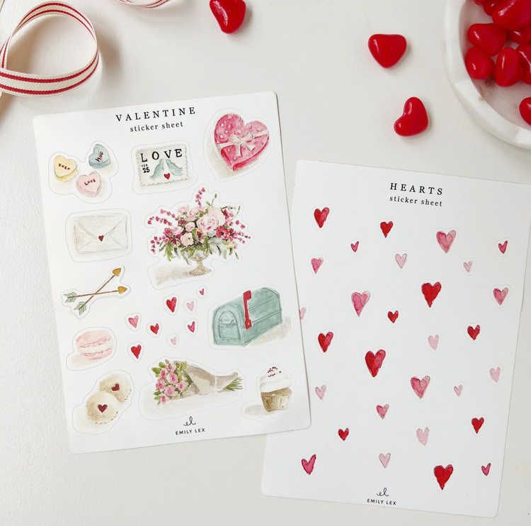 EMILY LEX STUDIO Valentine Sticker Sheets