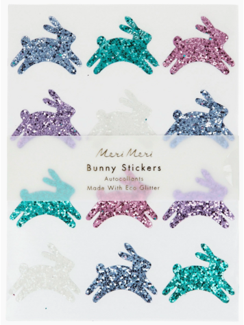 Glitter Bunny Stickers
