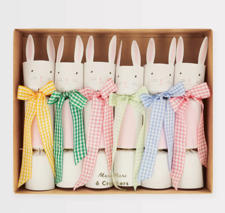 MERI MERI Gingham Bow Bunny Crackers