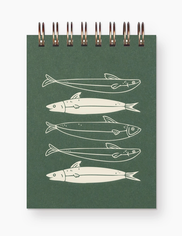 RUFF HOUSE PRINT SHOP Fishes Mini Notebook