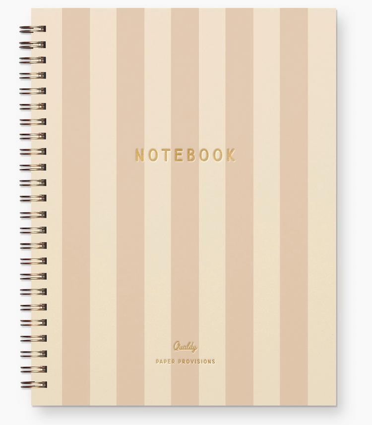 RUFF HOUSE PRINT SHOP Golden Wheat Striped Journal