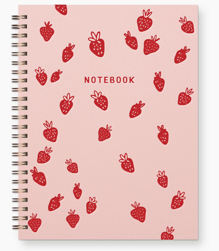 RUFF HOUSE PRINT SHOP Strawberry Pattern Journal