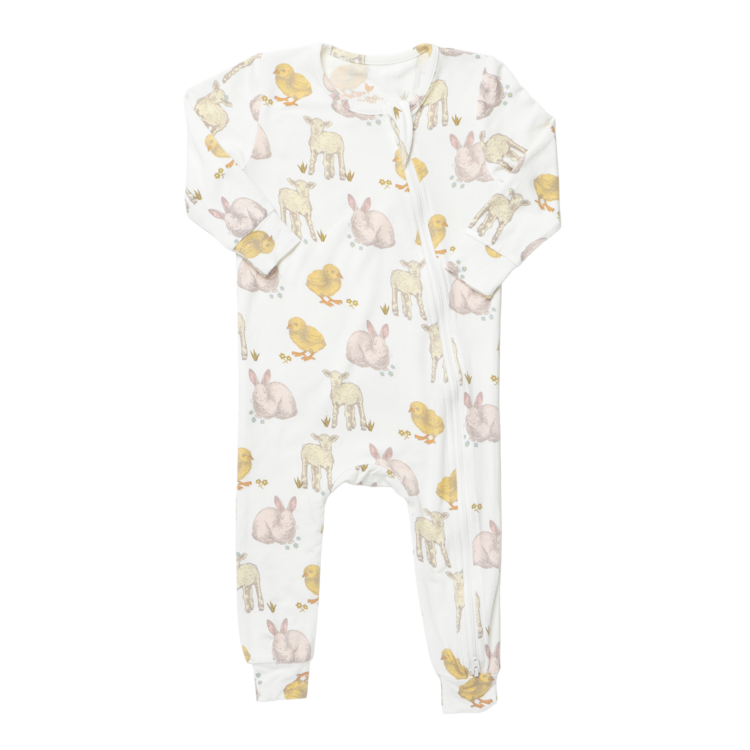 PINK CHICKEN Easter Friends Bamboo Romper