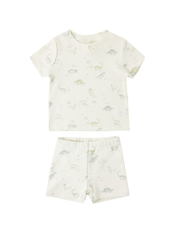 QUINCY MAE Dinosaur Summer Pajama Set