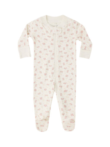 QUINCY MAE Flower Field Zip Footie