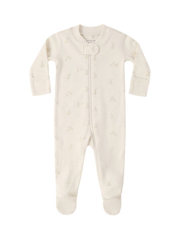 QUINCY MAE Bunnies Zip Footie
