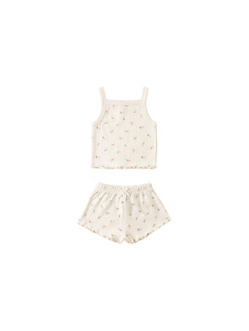 QUINCY MAE Petit Fleur Pointelle Shortie Set