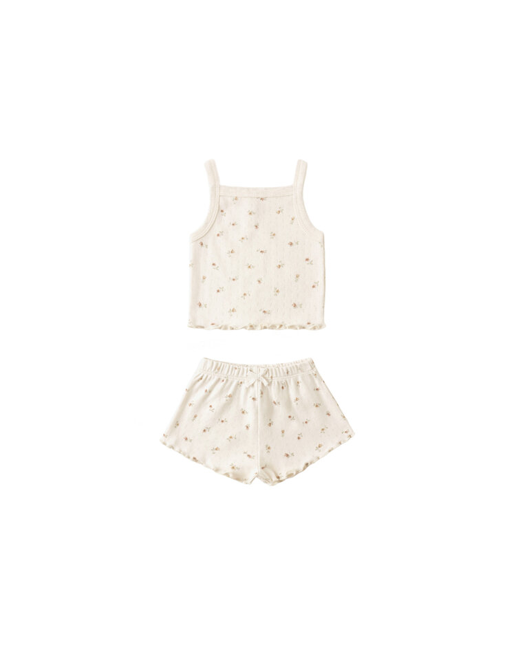 QUINCY MAE Petit Fleur Pointelle Shortie Set