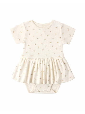 QUINCY MAE Petit Fleurs Pointelle Bodysuit