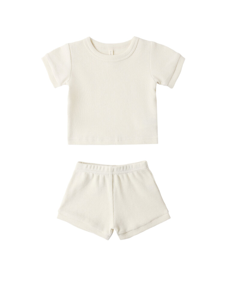 QUINCY MAE Waffle Shortie Set