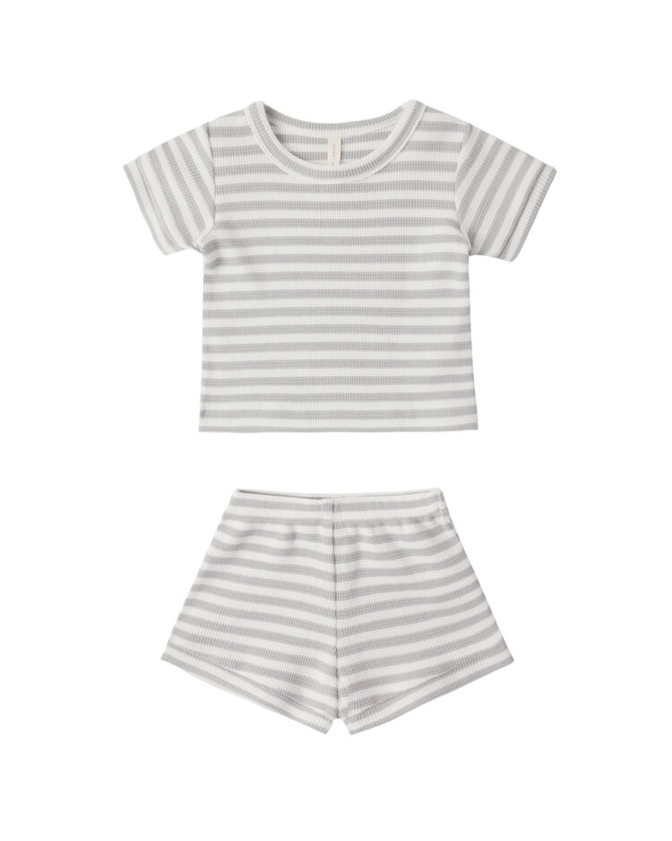 QUINCY MAE Waffle Stripe Shortie Set