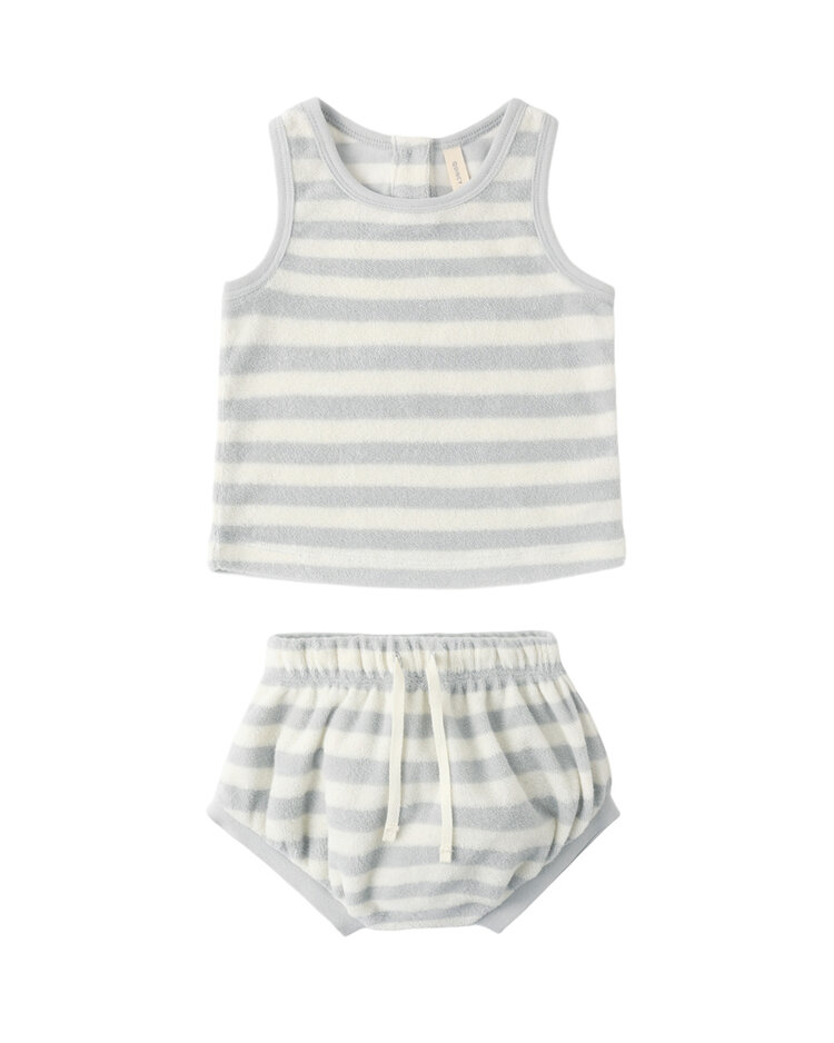 QUINCY MAE Terry Stripe Short Set