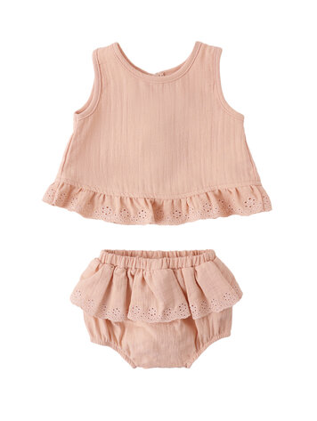 QUINCY MAE Ruffled Tulip Bloomer Set