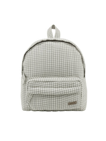 QUINCY MAE Mini Gingham Backpack - Sage