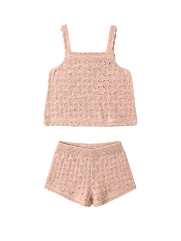 QUINCY MAE Pointelle Tank + Short Set
