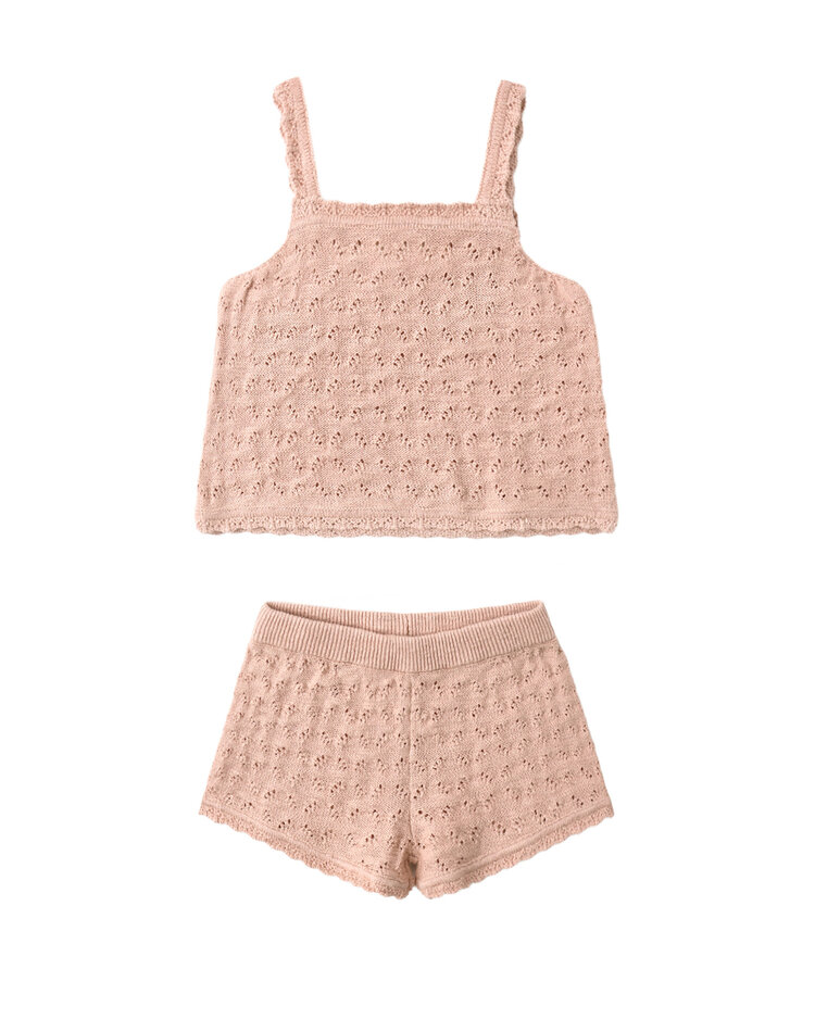 QUINCY MAE Pointelle Tank + Short Set