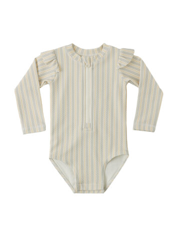 QUINCY MAE Byron Stripe Girls Rashguard