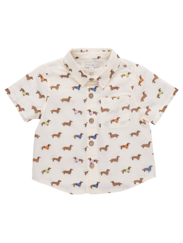 PINK CHICKEN Jack Dachshunds Baby Shirt