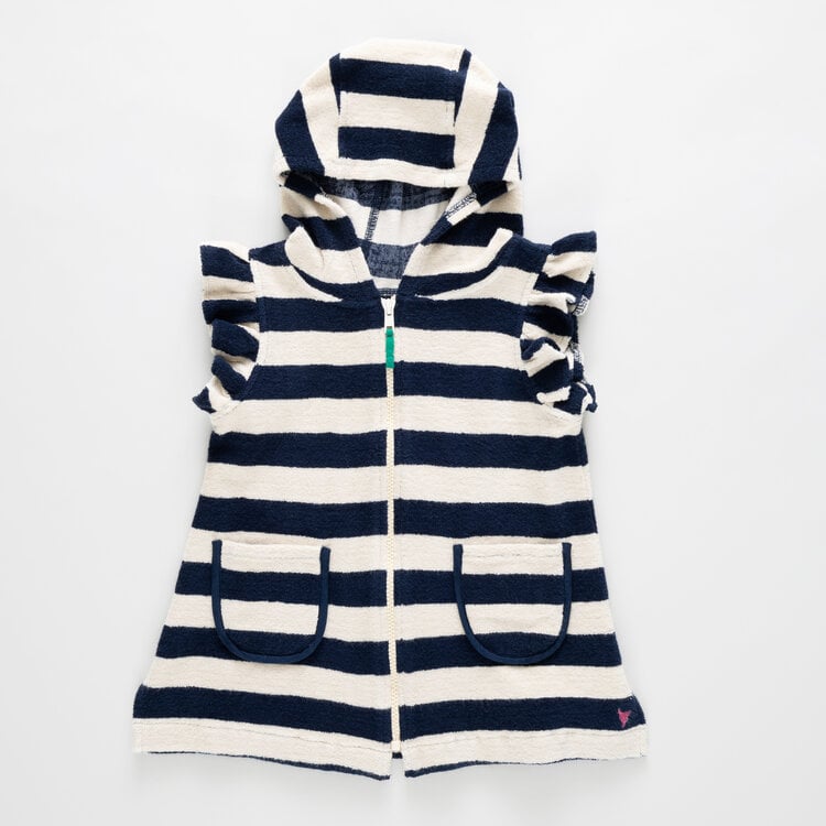 PINK CHICKEN Terry Stripe Coverup