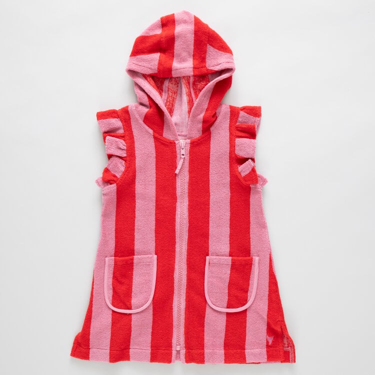 PINK CHICKEN Terry Stripe Coverup