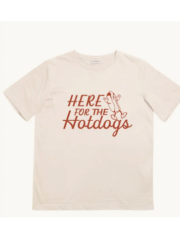 POLISHED PRINTS Here For Hotdog Graphic T-Shirt