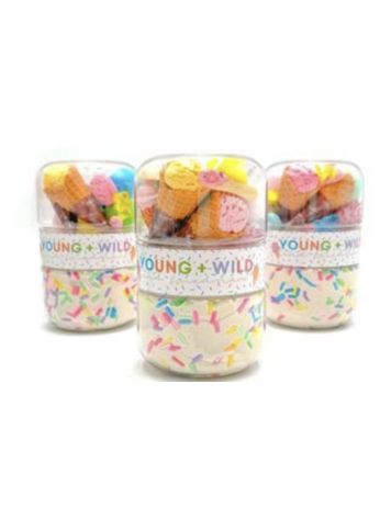 YOUNG + WILD AND FRIEDMAN Grab + Go Dough Jar - Ice Cream