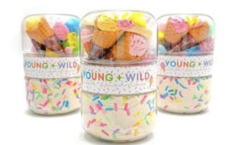 YOUNG + WILD AND FRIEDMAN Grab + Go Dough Jar - Ice Cream