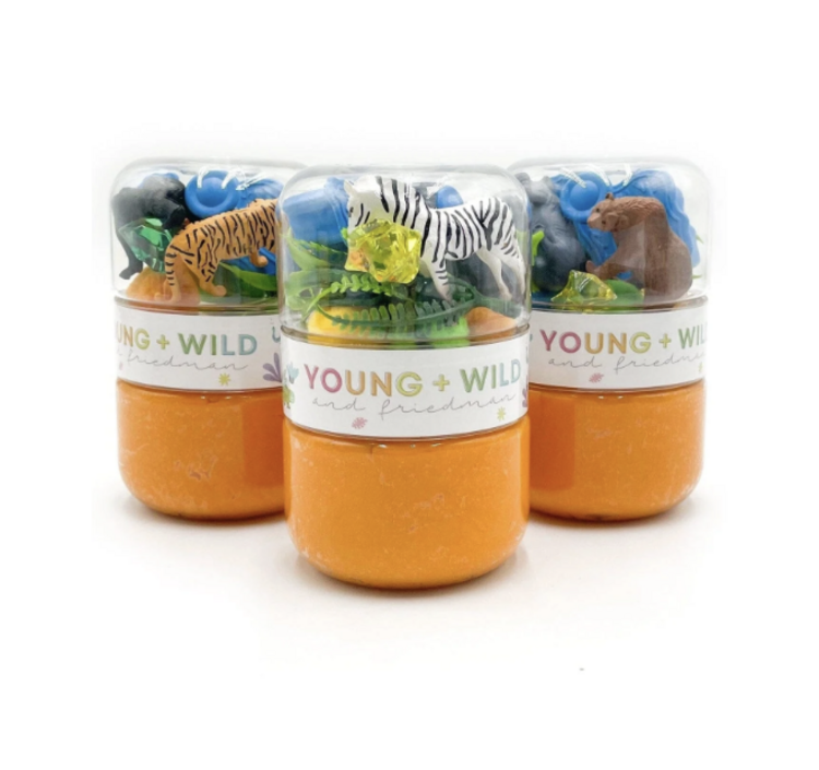 YOUNG + WILD AND FRIEDMAN Grab + Go Dough Jar - Zoo