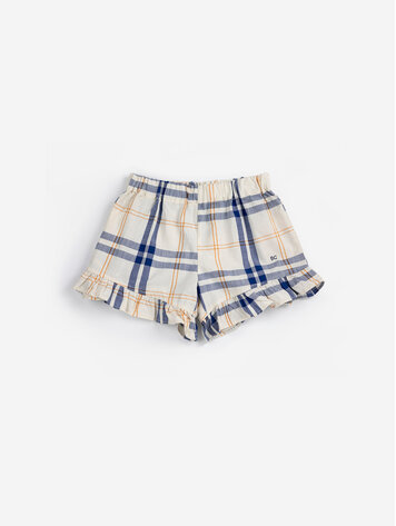 BOBO CHOSES Fun Tartan Ruffle Shorts
