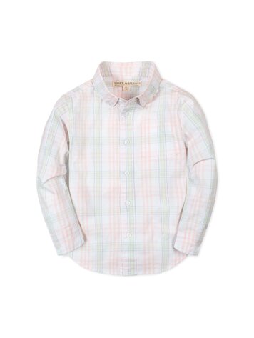 HOPE & HENRY Organic Stretch Plaid Shirt