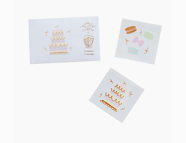 Jollity & Co. + Daydream Society Let Them Eat Cake Temporary Tattoos