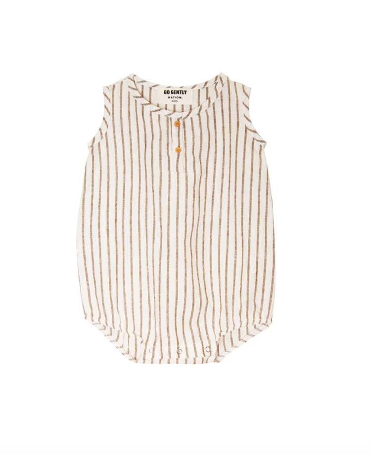 GO GENTLY NATION Woven Tank Onesie