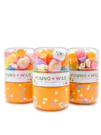 YOUNG + WILD AND FRIEDMAN Easter Bunny Grab & Go Dough Jar
