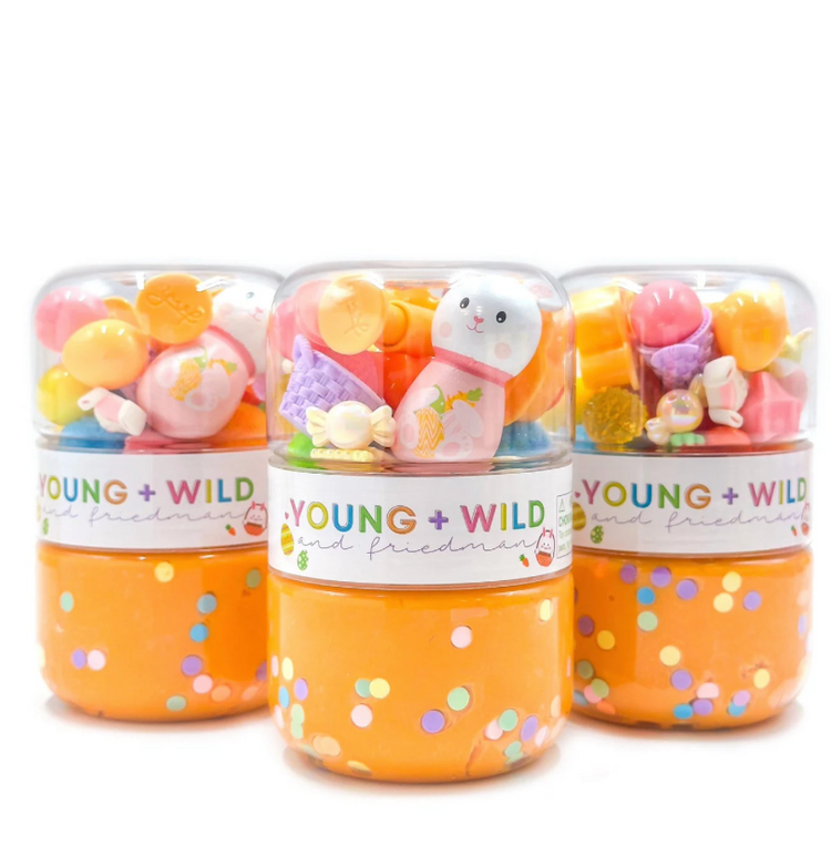 YOUNG + WILD AND FRIEDMAN Easter Bunny Grab & Go Dough Jar